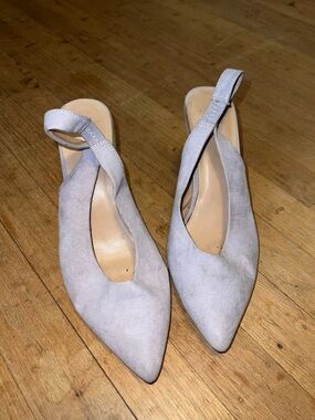 A New Day Women’s Pointed Toe Slingback Flats in Light Purple